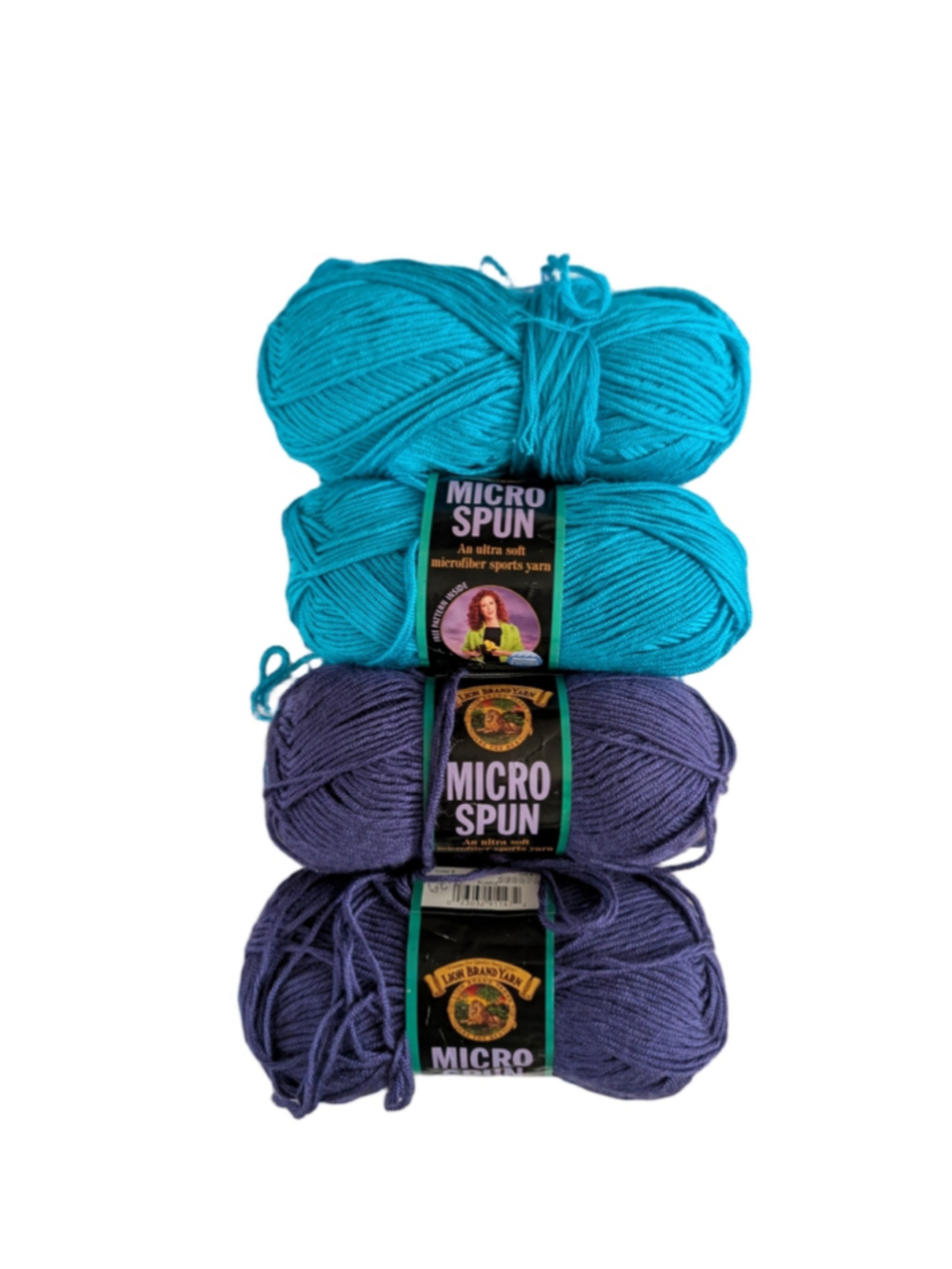 5/$25 Lion Brand Yarn Micro Spun Sports Yarn One Size Lot of 4